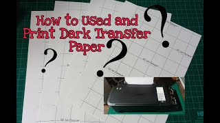 How to Used and Print Dark Transfer Paper (Tagalog) #digitalprinting #darktransferpaper