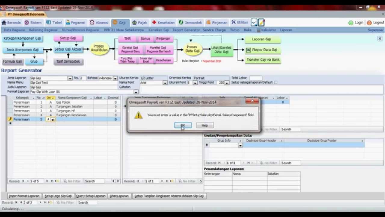 23 Report Generator Slip Gaji Youtube