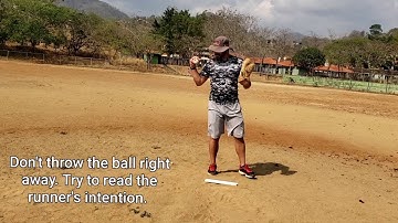 Pick off move to 2nd base/inside move demonstration