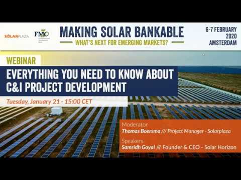 Everything You Need to Know About C&I Solar Project Development | MSB 2020 | Solarplaza Webinar