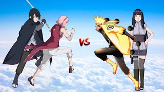 Who is strongest | Naruto and Hinata vs Sasuke and Sakura Resimi