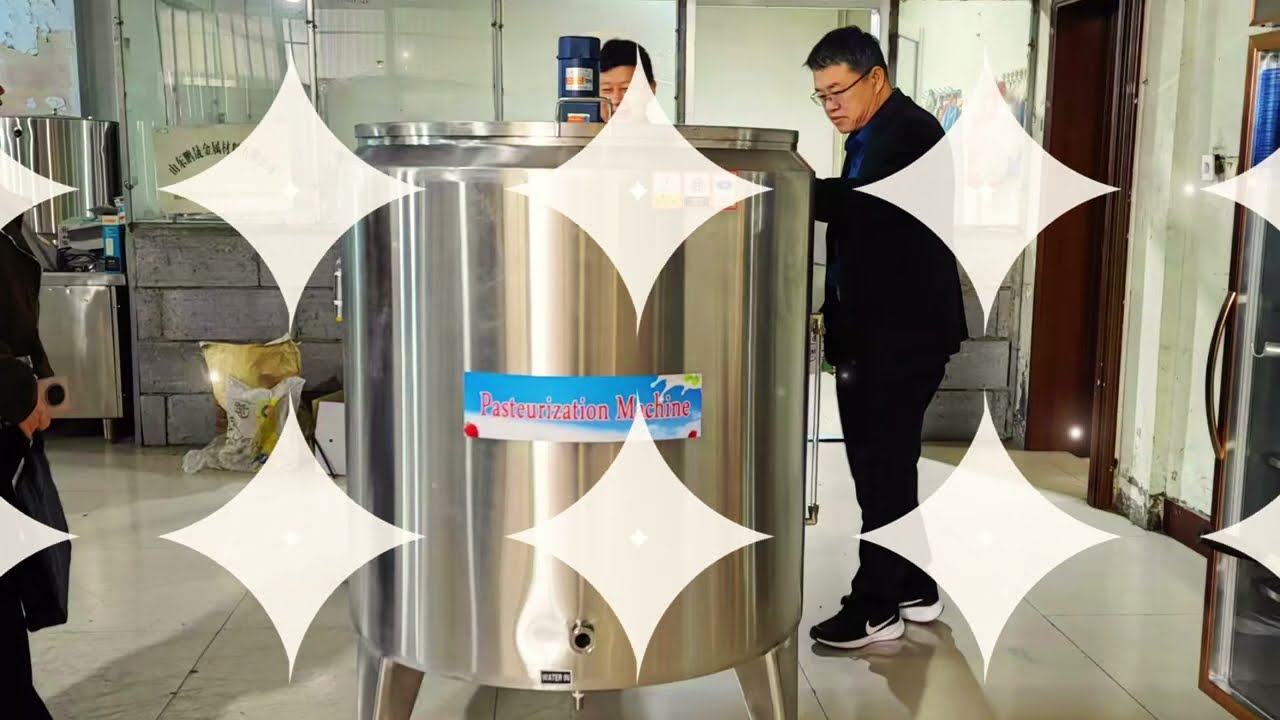 milk pasteurization machine and cooling tank 