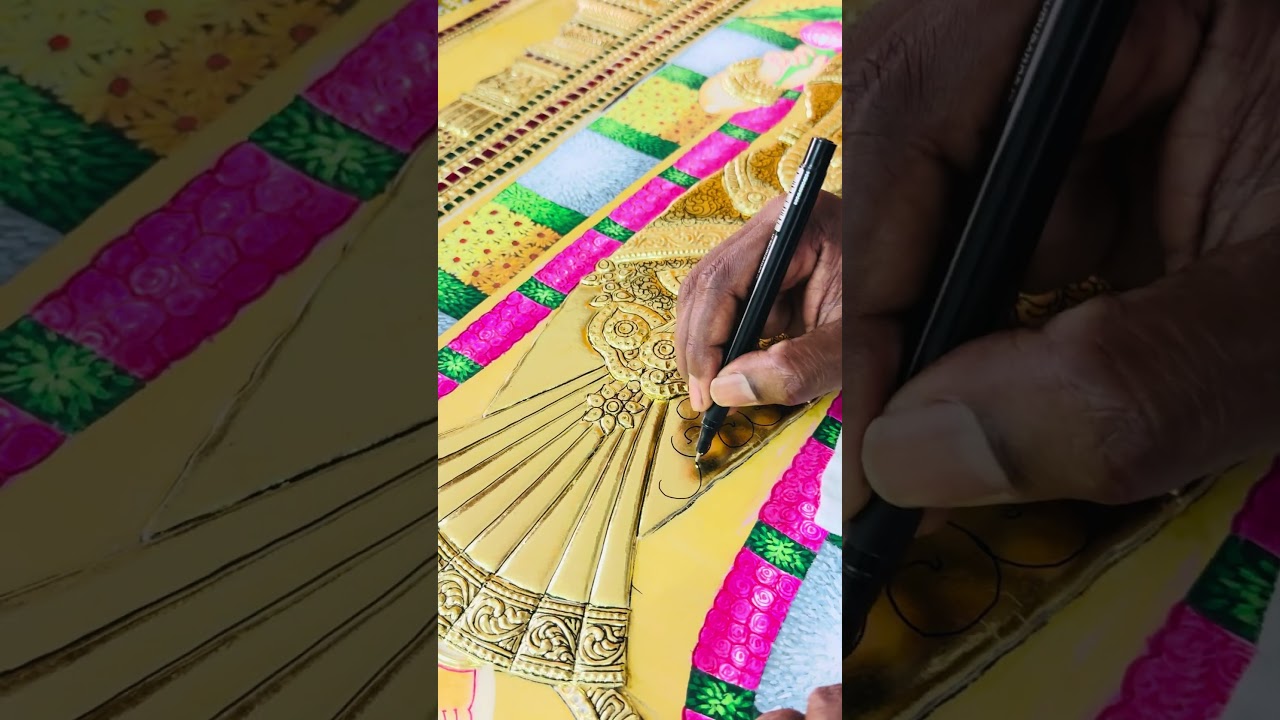 #MeenakshiAmmaTanjorePainting