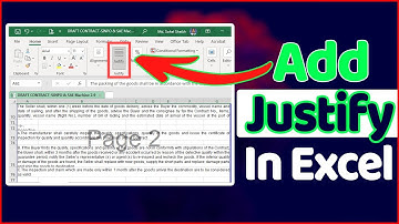 How to use Justify In Excel || How to Add Justify Button In Excel ✔✔✔