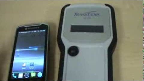 Demonstration of TransCore E1150 Connected to Motorola TC55