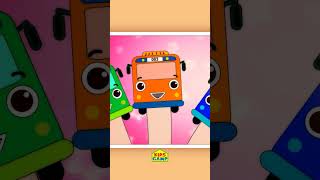 🌈 Learn Colors With Wheels On The Bus #shorts #fingerfamily