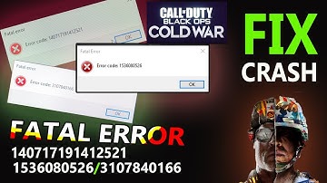 how to fix #FATAL ERROR in CALL OF DUTY #BLACK OPS COLD WAR #Crash Fix ll by borntoplaygames
