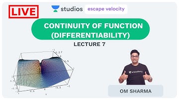 L7: Continuity and Differentiability | Calculus for 11, 12 and IIT JEE Preparations | Om Sharma