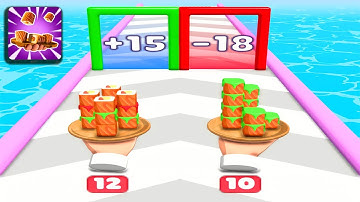 Sushi Stack 3D in Max Level Gameplay iOS,Android NEW Update Trailer Game Mobile Walkthrough LQZNFU