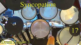 Syncopation Drum Lesson 3 Pattern 17