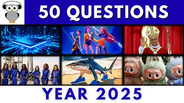 Trivia 2025 End Of Year Quiz | Quiz Of The Year 2025 | 50 Questions | General Knowledge