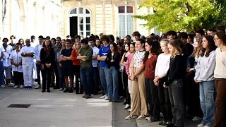 Élèves et enseignants unis en hommage à Dominique Bernard et à Samuel Paty