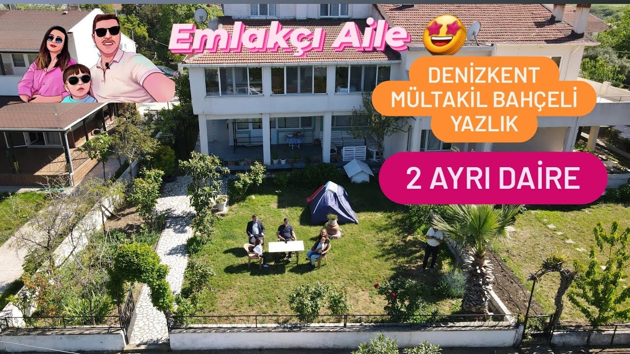 DENİZKENT MERKEZDE SATILIK MÜSTAKİL BAHÇELİ 2 AYRI DAİRE! 2.850.000₺