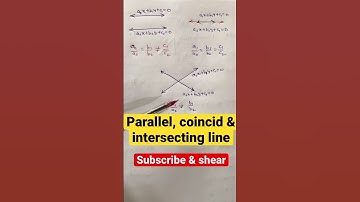 Parallel coincidence & intersecting lines