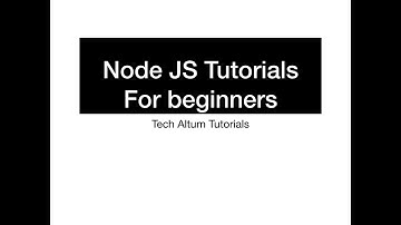 Node JS Tutorial For Absolute beginners | Part - 1 |  Download and install Node JS