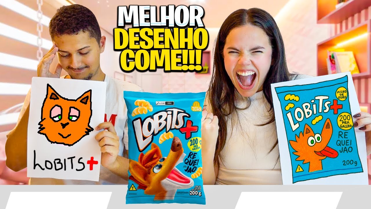 Quem Fizer O MELHOR DESENHO COME - desafio com meu Namorado !!