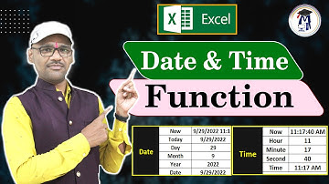 Date and Time Function In Excel | NOW, TODAY, DATE, TIME, DAY, MONTH, YEAR, HOUR FUNCTION
