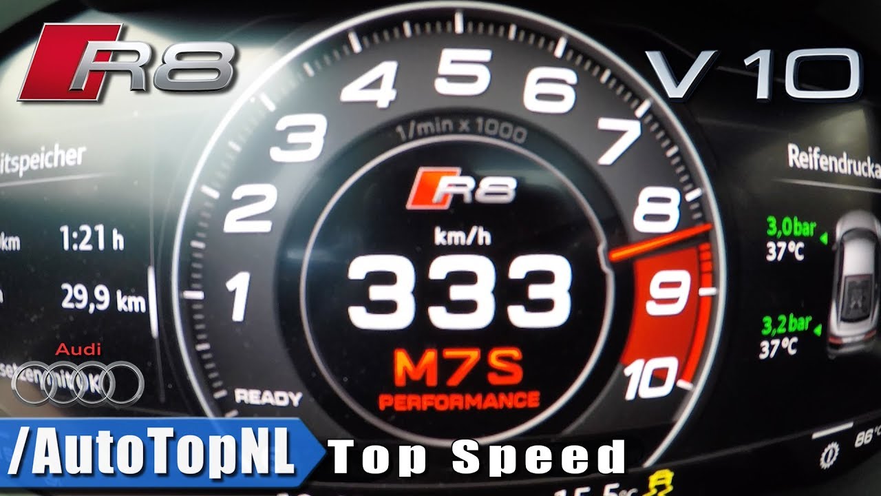 lineær have sorg AUDI R8 V10 PLUS ACCELERATION & TOP SPEED 0-333km/h LAUNCH CONTROL by  AutoTopNL - YouTube