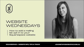 How to add a mailing list opt-in to your Squarespace website