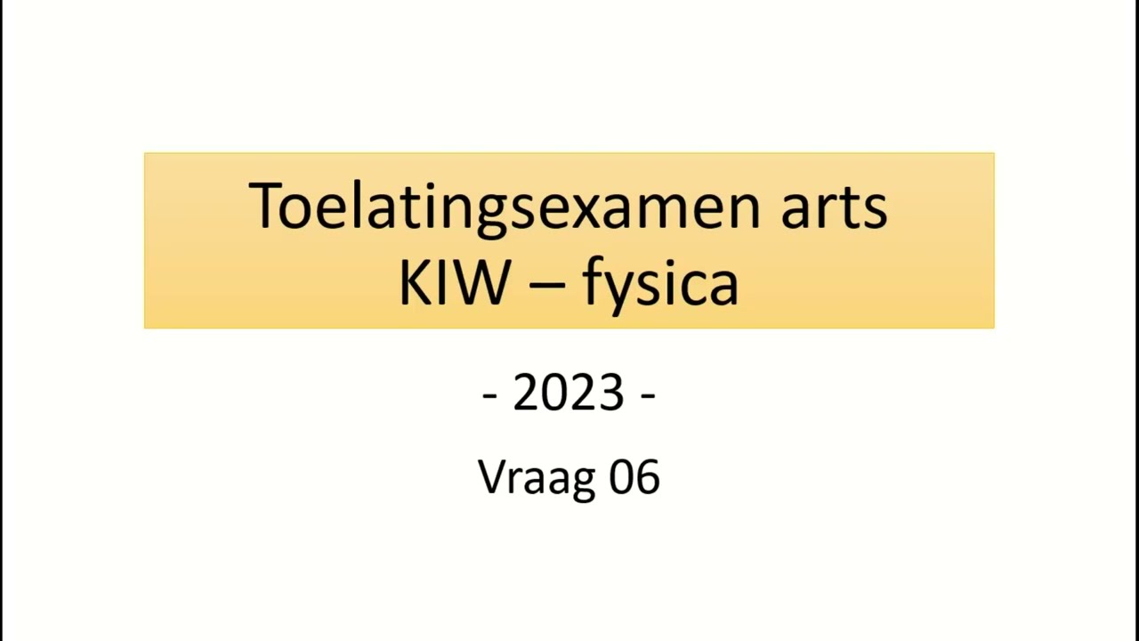 Toelatingsexamen arts 2023 - Fysica vraag 06 (elektromagnetisme - veldsterkte)