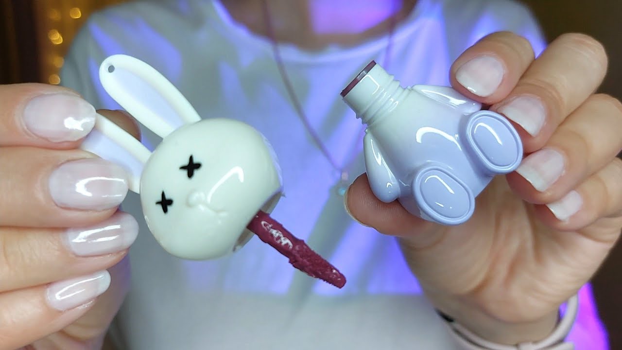 Relaxing 🐰 ASMR makeup with Bunny lip gloss 🐇