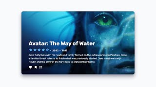 Avatar Movie Card With Hover Effect Using Html And Css