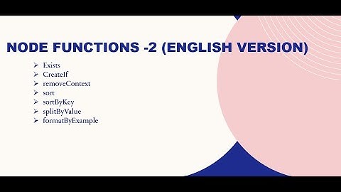 Node Functions - 2  English Version