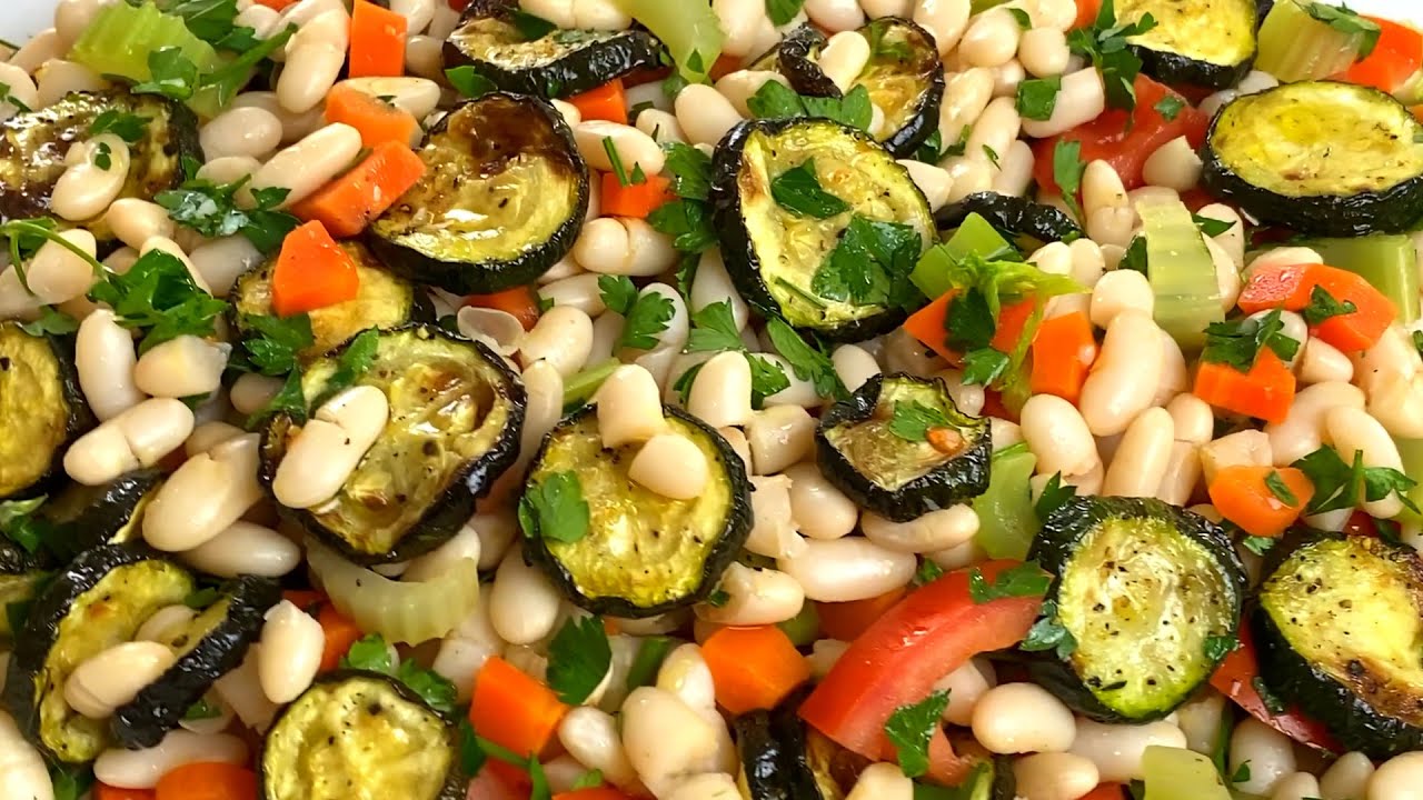 Zucchini Bean Salad! A Real Tasty Original! Incredible Superfood Recipe