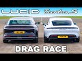 Lucid air v porsche taycan turbo s drag race