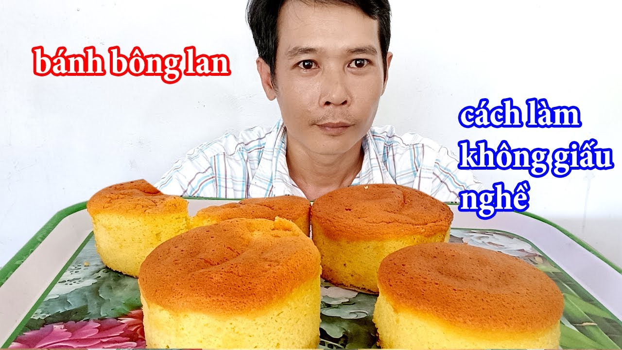 công thức bánh bông lan cách pha bột bánh bông lan không cần tách lòng