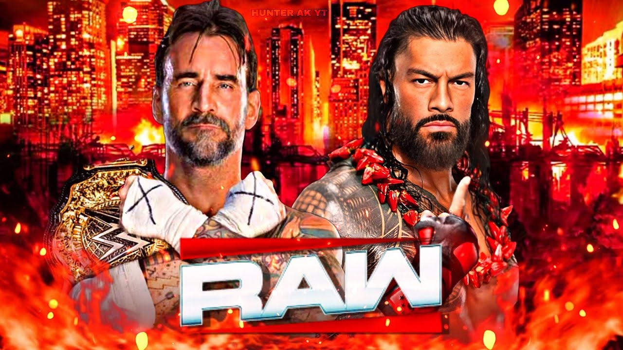 CM Punk(c) vs. Roman Reigns WWE Raw Netflix World Heavyweight Championship - FULL MATCH 