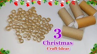 3 Very Economical Christmas decoration idea with waste Empty rolls | DIY Christmas craft idea142