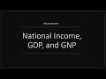 National income solving from gdp or gnp