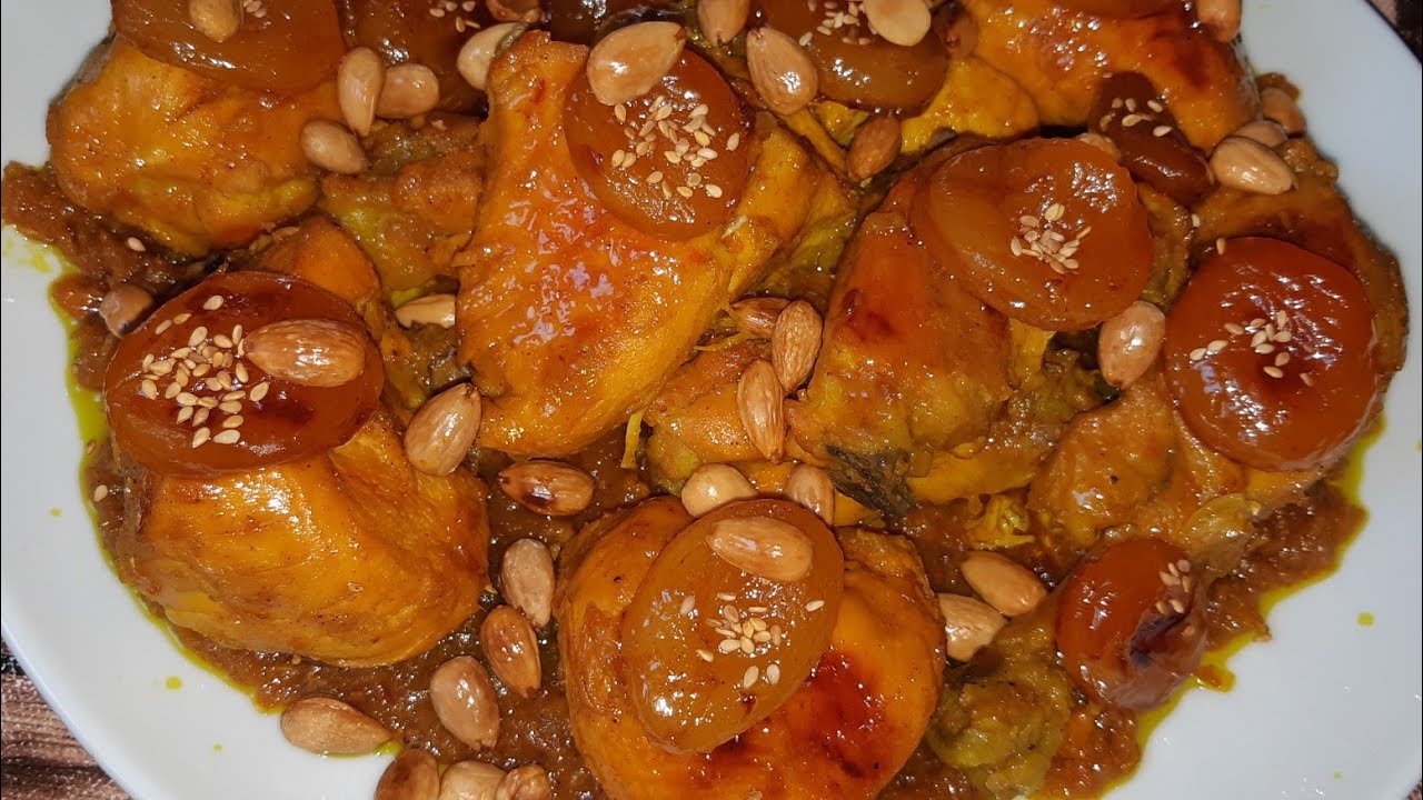 واش فايت ليكم جربتو الدجاج مدغمر بالبرتقال والمشماش استغلو الفرصة هاد وقت البرتقال