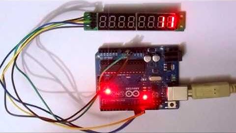 Arduíno + display  8 dígitos 7 segmentos com MAX7219