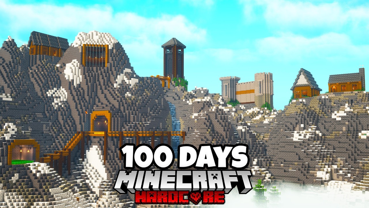I Survived 100 Days in a Winter Mountain in Minecraft Hardcore - YouTube
