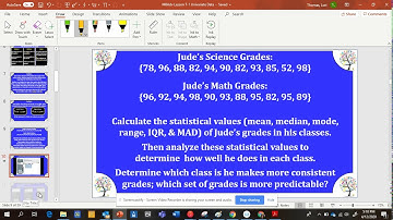M8Adv Lesson 7-1 Part 1 Univariate Data