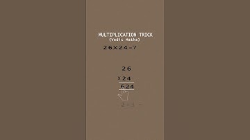 Shortcut trick for Multiplication of 26 x 24 II Rakakshi #shorts #maths #multiplicationtrick