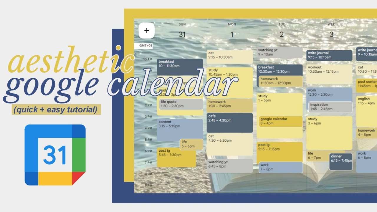 quick way to make your google calendar look aesthetic - YouTube