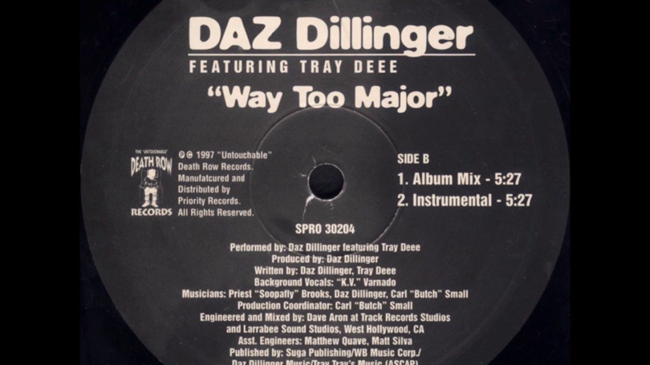 Daz Dillinger Ft Tray Dee - Way Too Major - 12