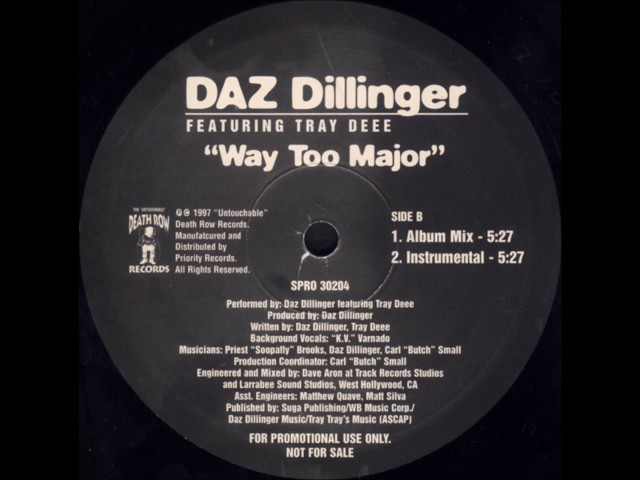 Daz Dillinger Ft Tray Dee - Way Too Major - 12