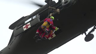 Boise firefighters train for helicopter rescues with the Idaho National Guard