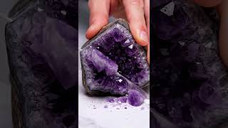 Ultra Realistic Amethyst Rock ASMR 💜💎 Macro Gemstone Exploration 4K