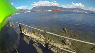 NEW Electric Skateboard TEST Stanley Park VANCOUVER - Evolve Bamboo GTX