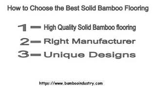 Solid Bamboo Flooring for All Types of Floors
