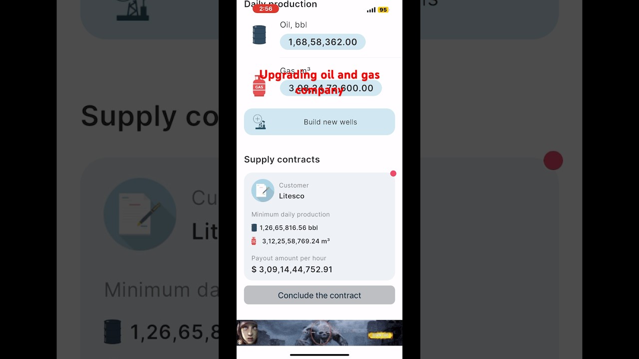 Business Empire upgrading of oil and gas company 