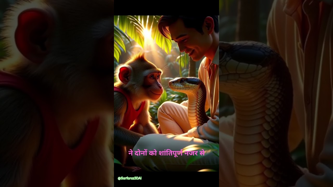 dyalu bandar दयालू बंदर और सांप की कहानी sad story monkey snake friend man hindi story