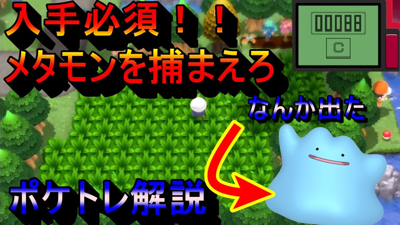 ポケモンbdsp メタモンの居場所 ポケトレ解説 途中思いがけないことが起こる Youtube