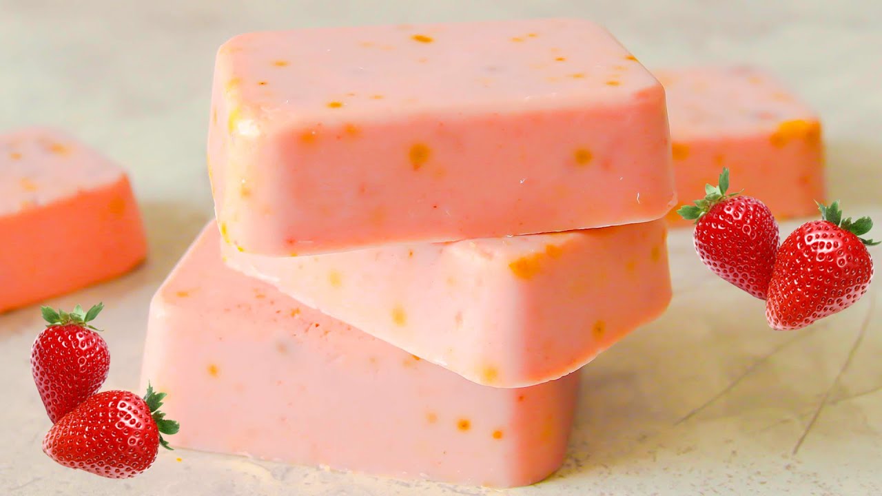 DIY Strawberry Soap! Clear Skin Soap!