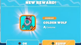 UNLOCKING THE FULL GOLDEN WOLF !!!!!! Fall Guys Clip